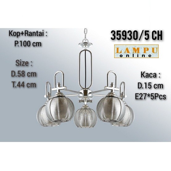 lampu gantung modern minimalis L35930-5-CH