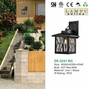 lampu dinding outdoor DE-2241-BG