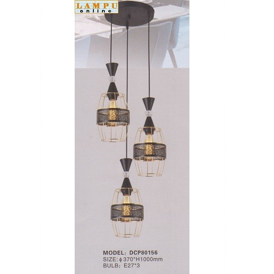 lampu gantung minimalis modern turun 3 DCP-80156-3
