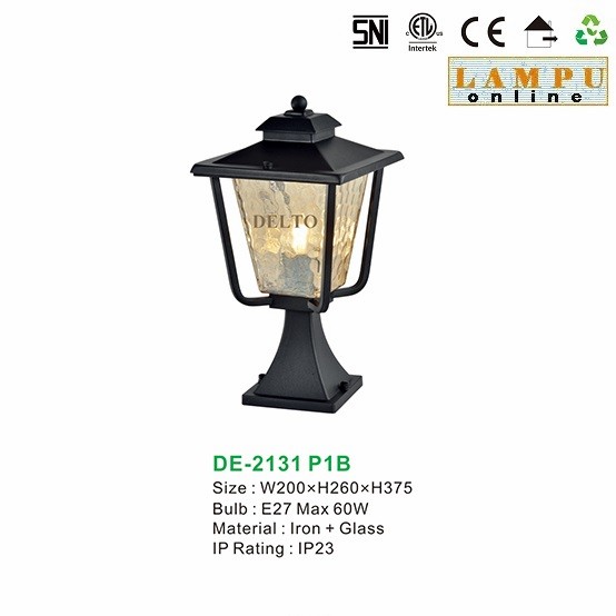lampu pilar pagar outdoor taman DE-2131-P1B