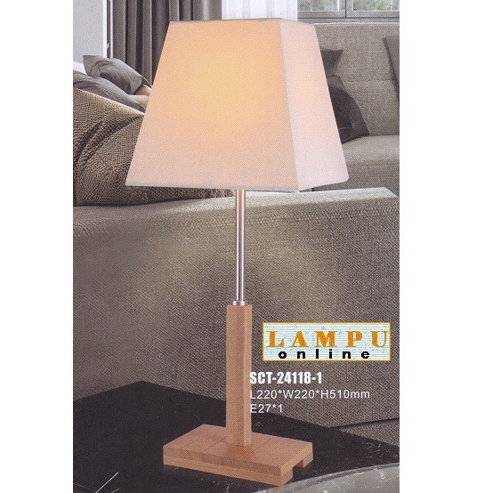 lampu meja kap SCT-24118-1-Kayu