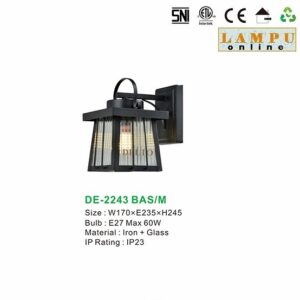 lampu dinding outdoor DE-2243-BAS-M