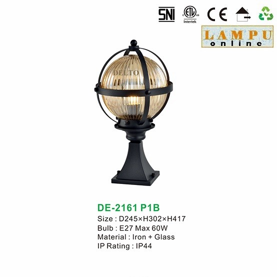 lampu pilar pagar outdoor taman DE-2161-P1B