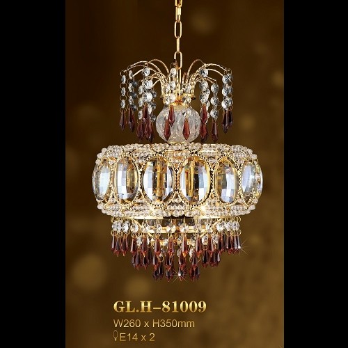 lampu gantung crystal frame botol GLH-81009-260-350