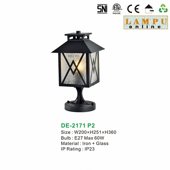 lampu pilar pagar outdoor taman DE-2171-P2