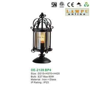 lampu pilar pagar outdoor taman DE-2128-BP4