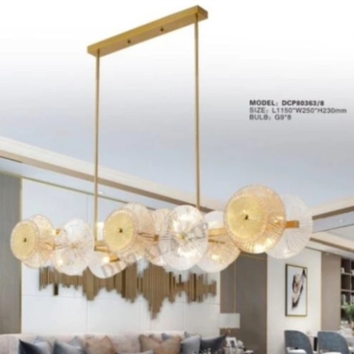 lampu gantung modern minimalis led acrylic DCP-80363-8