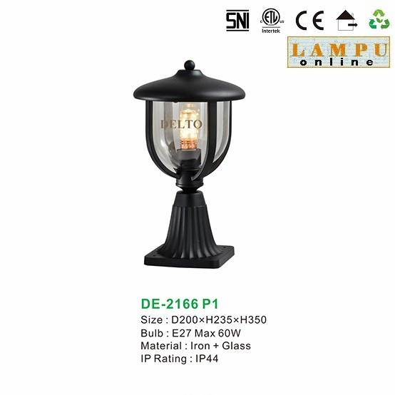 lampu pilar pagar outdoor taman DE-2166-P1