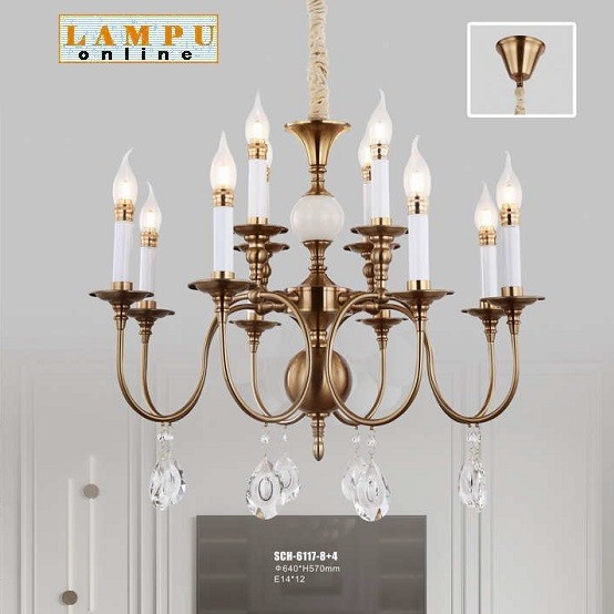 lampu gantung modern classic gold new 2022 SCH-6117 - Image 2