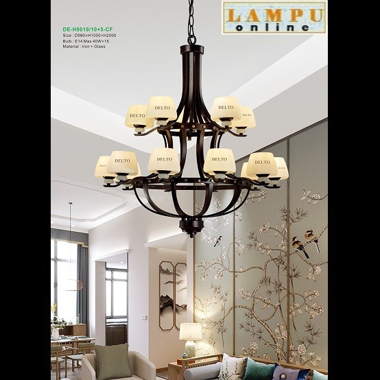lampu gantung klasik modern DE-H9019-10-5-CF