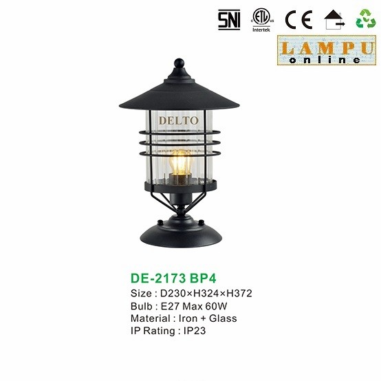lampu pilar pagar outdoor taman DE-2173-BP4
