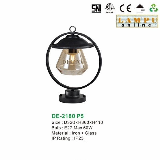 lampu pilar pagar outdoor taman DE-2180-P5