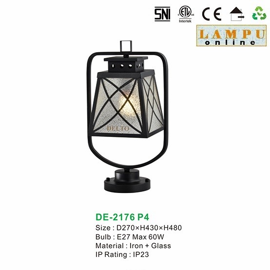 lampu pilar pagar outdoor taman DE-2176-P4