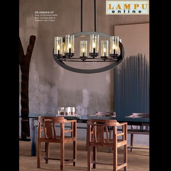 lampu gantung vintage klasik DE-H9009-8-CF