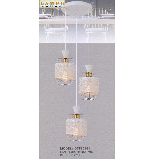lampu gantung minimalis modern turun 3 DCP-80161-3