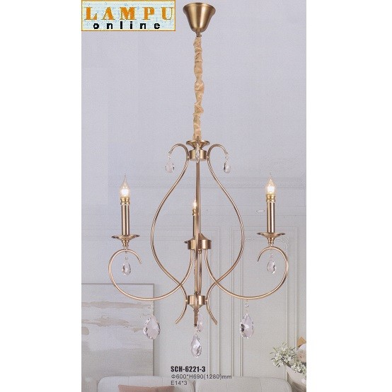 lampu gantung klasik chandelier SCH-6221-3