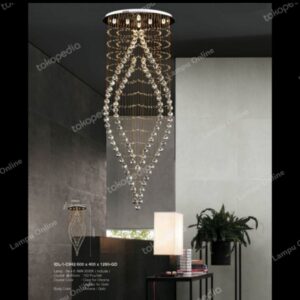 lampu plafon crystal led IDL-1-C842-600-400-1280