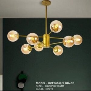 lampu gantung modern kaca amber DCP-80108-8