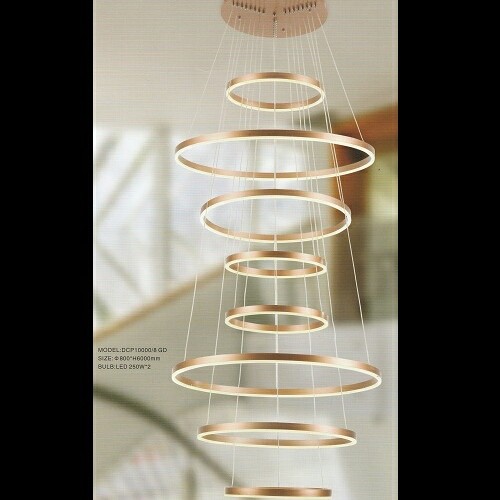 Lampu Gantung Void Minimalis LED DCP-10000-8-GD