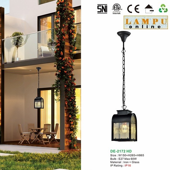 lampu gantung outdoor taman DE-2172-HD
