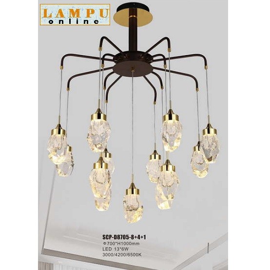 lampu gantung modern vintage SCP-D8705-8+4+1