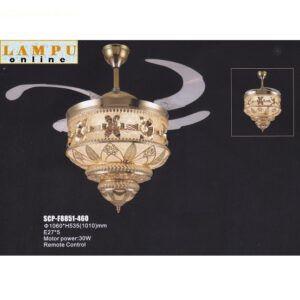 lampu kipas ceiling fan modern klasik SCP-F8851-460