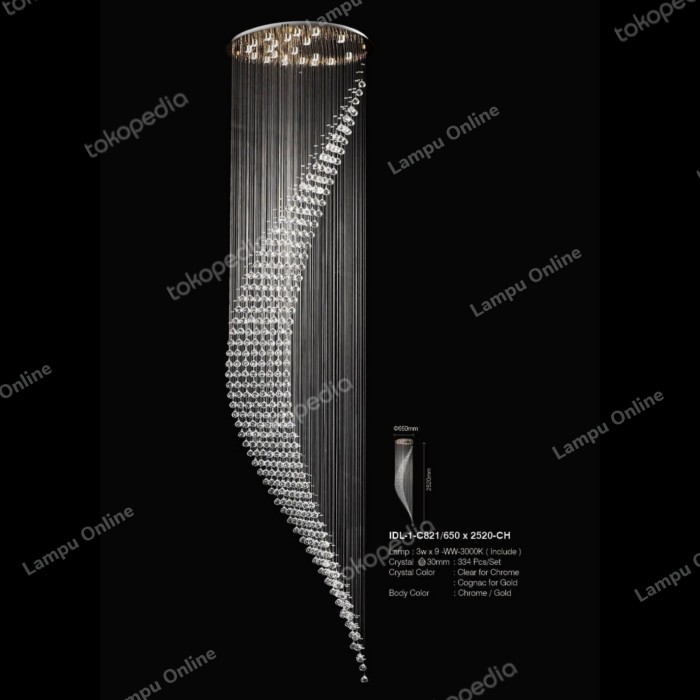 crystal lampu plafon void IDL-1-C821-650-2520
