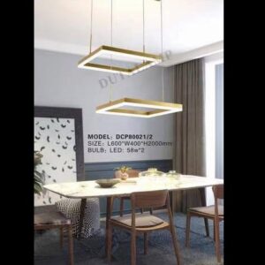 lampu gantung minimalis LED linear 2 Ring DCP-80021-2