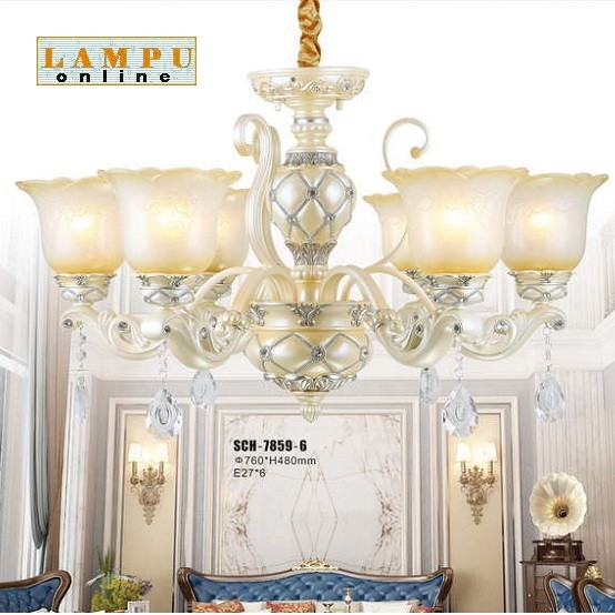lampu gantung modern klasik SCH-7859-6-Resin
