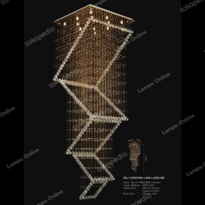 crystal lampu plafon void IDL-1-C835-800-800-2430
