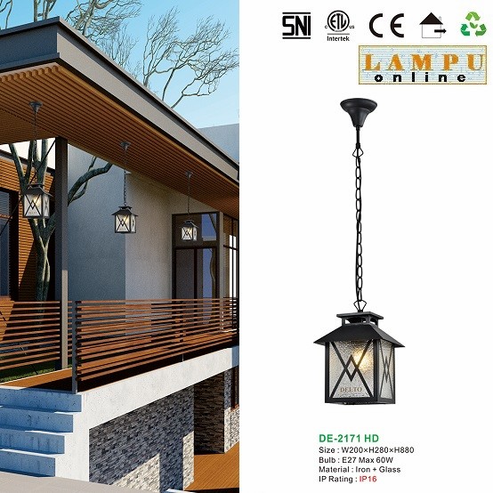 lampu gantung outdoor taman DE-2171-HD