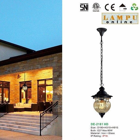 lampu gantung outdoor taman DE-2181-HD
