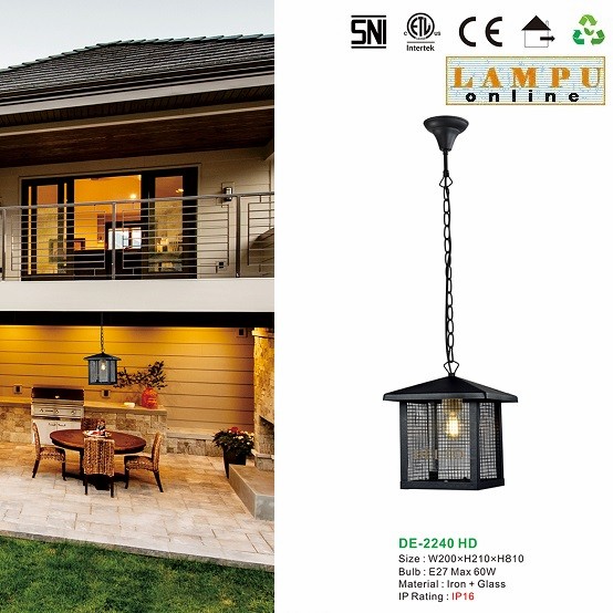 lampu gantung outdoor taman DE-2240-HD