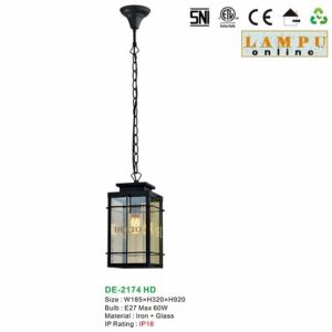 lampu gantung outdoor taman DE-2174-HD