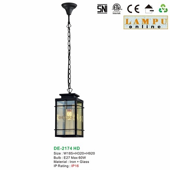 lampu gantung outdoor taman DE-2174-HD