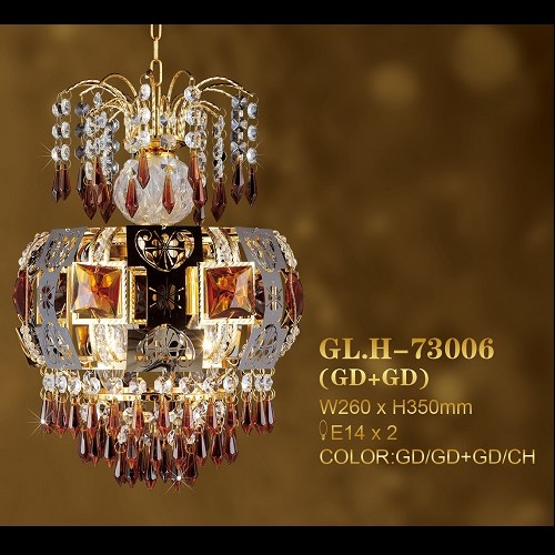 lampu gantung crystal frame botol GLH-73006-260-350