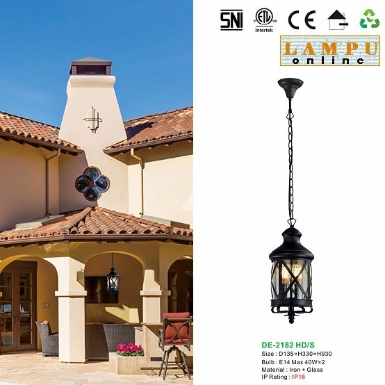 lampu gantung outdoor taman DE-2182-HD-S