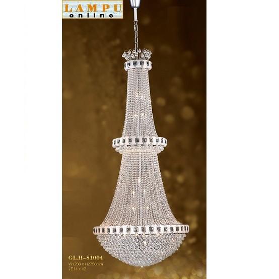 lampu gantung kristal void mewah GLH-81004-1200