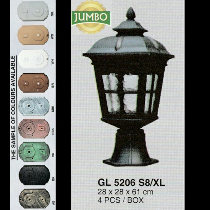 Lampu Pilar Pagar Besar GL-5206-S8-XL