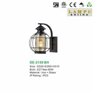 lampu dinding outdoor DE-2159-BH
