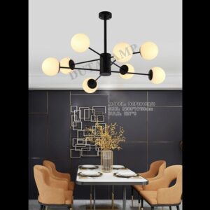 lampu gantung minimalis bola kaca susu DCP-80108-8