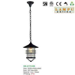 lampu gantung outdoor taman DE-2173-HD