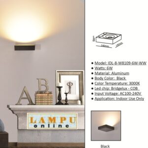 lampu dinding led minimalis dekorasi IDL-8-W8109-6W-WW