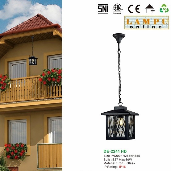 lampu gantung outdoor taman DE-2241-HD