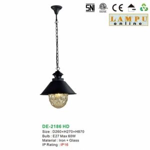 lampu gantung outdoor taman DE-2186-HD