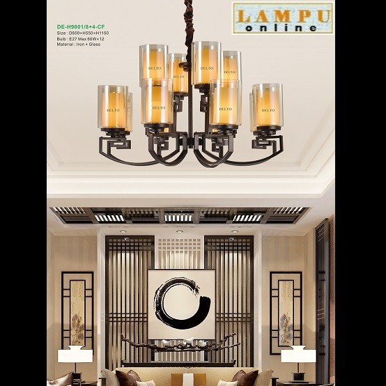 lampu gantung vintage klasik DE-H9001-8-4-CF