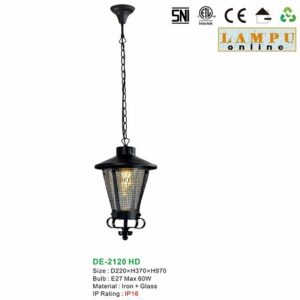 lampu gantung outdoor taman DE-2120-HD
