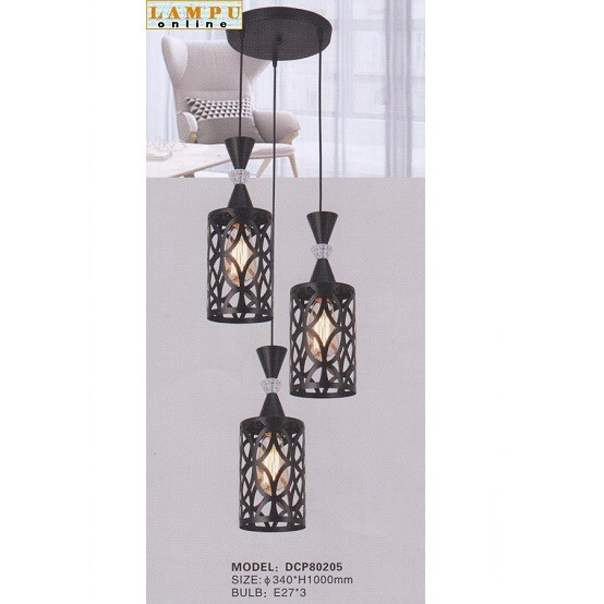 lampu gantung minimalis modern turun 3 DCP-80205-3