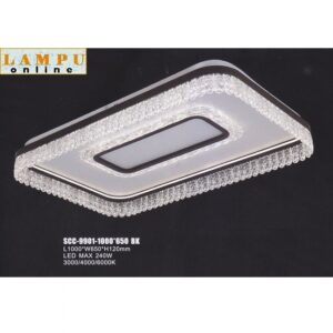 lampu hias plafon led modern 3 warna SCC-9901-1000-650-BK