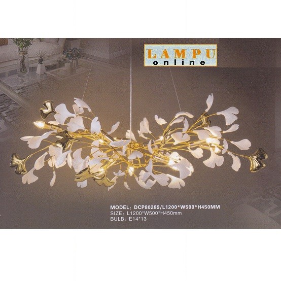lampu gantung panjang model daun DCP-80289-1200-500-450